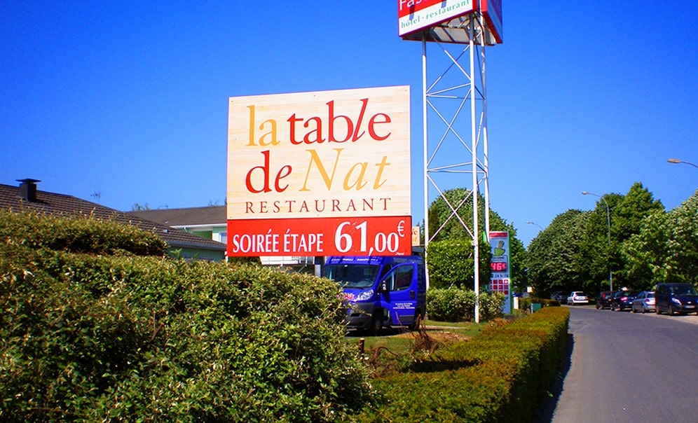 pré-enseigne restaurant