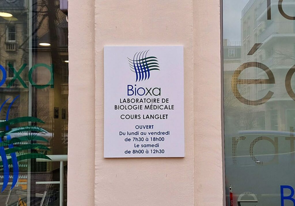 plaque signalétique laboratoire